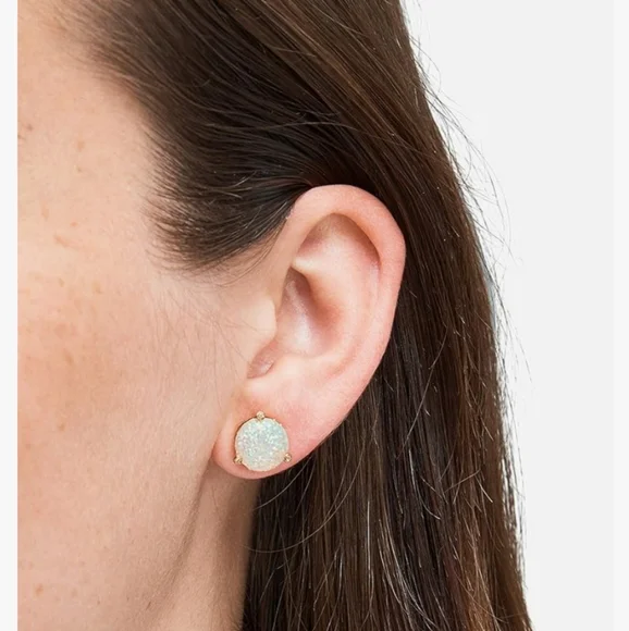 Kate Spade Glitter Round Opaque Earrings - Picture 3 of 3